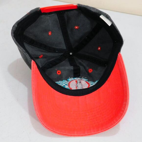 Vintage Coca Cola Hat Refreshing Races Flag Embroidery Adjustable Gray Red 90s - Picture 6 of 7